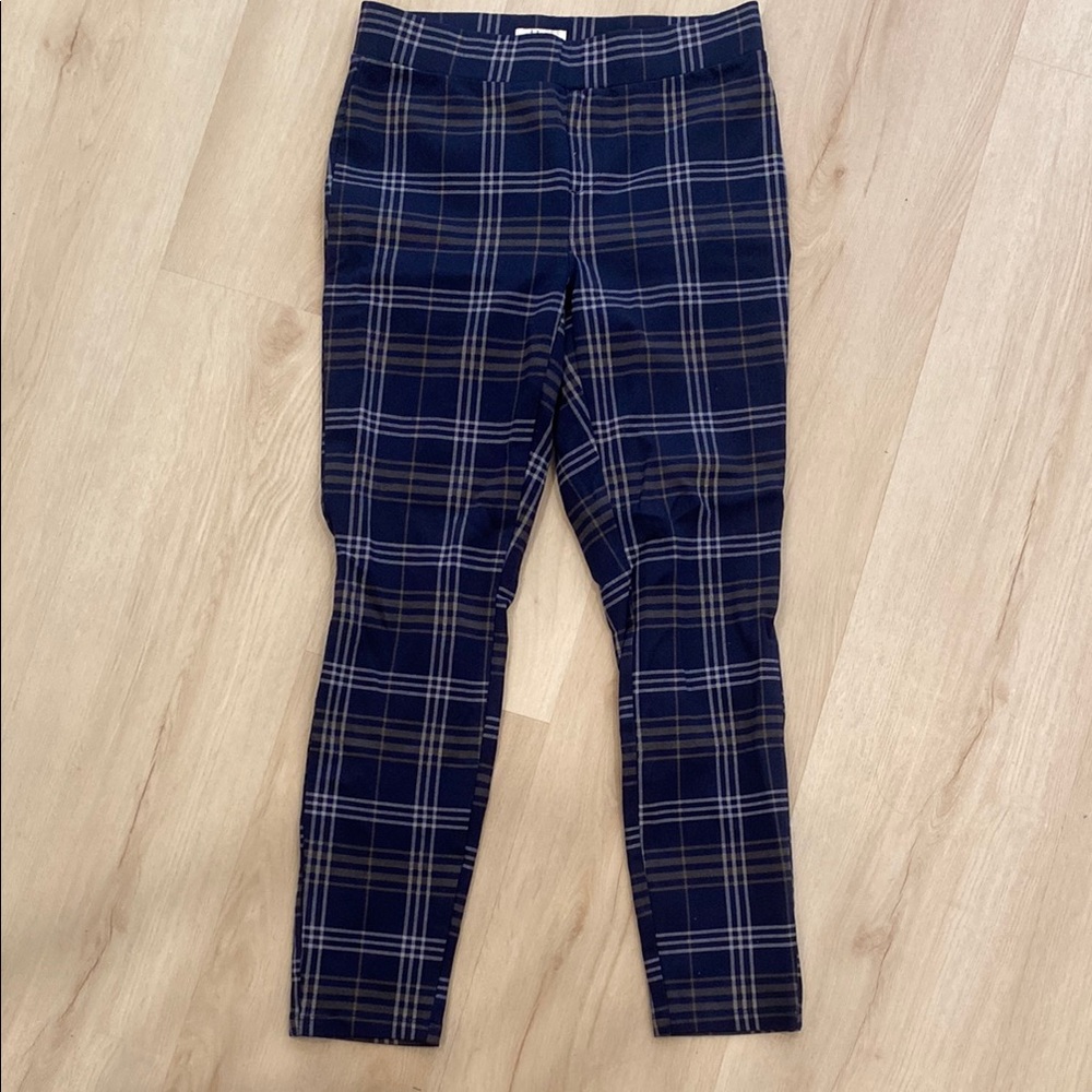Style & Co. Women’s Blue Plaid Ponté Knit Pants